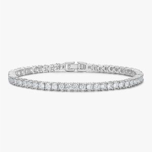925 Sterling Silver Cubic Zirconia Tennis Bracelet